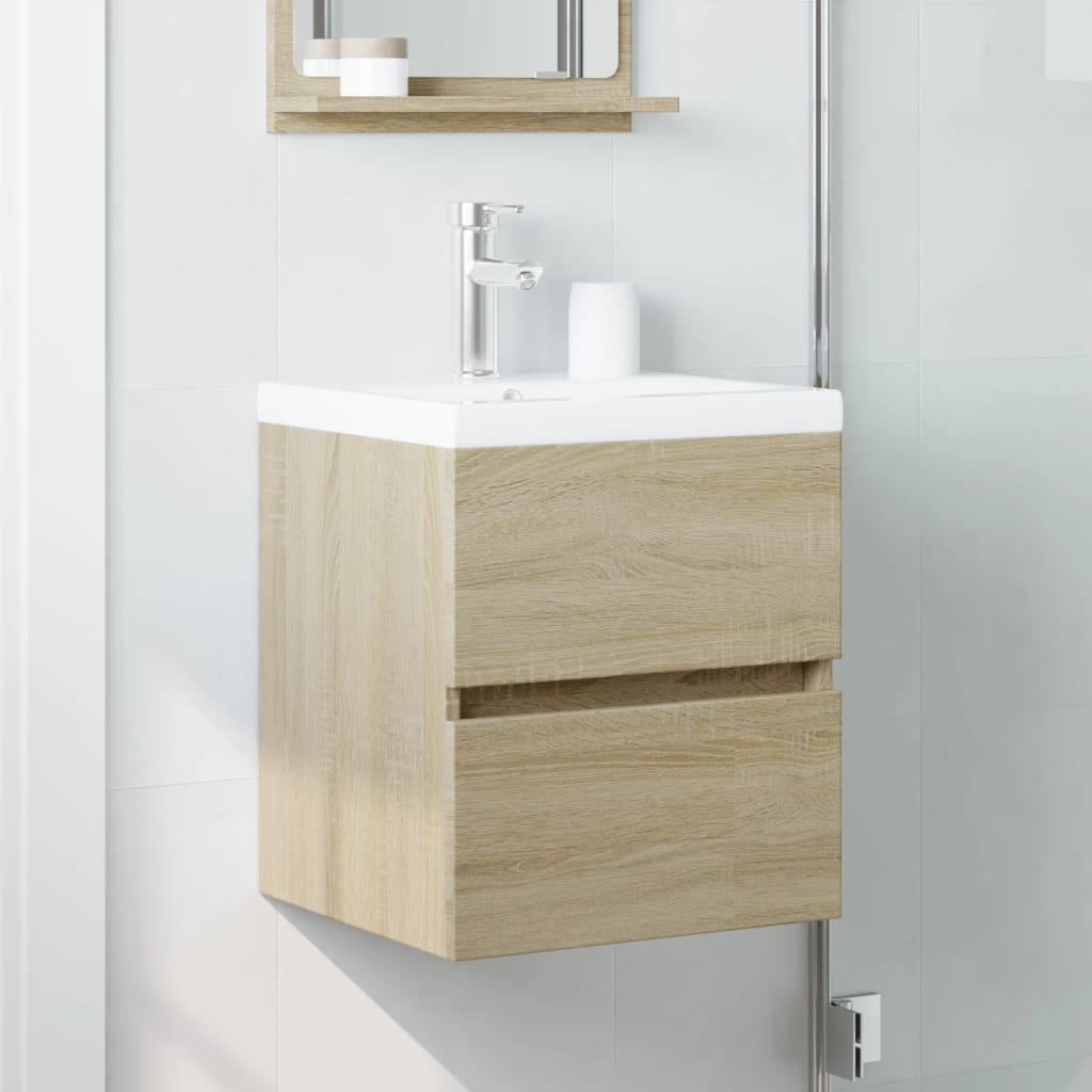 Bathroom Vanity Cabinet in Sonoma Oak 41 x 38.5 x 45 cm Particleboard