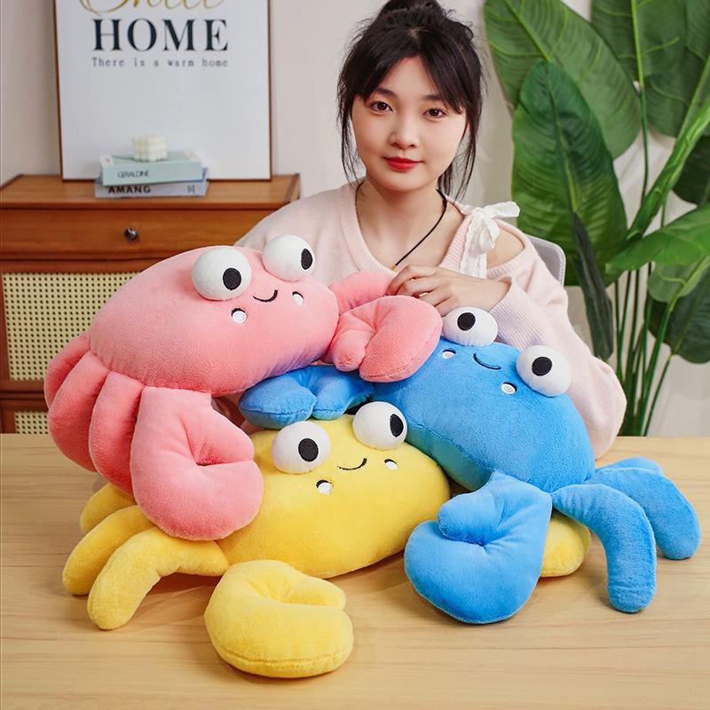 Cartoon Soft Little Crab Doll Plush Toy Lying Down Crab Doll Children Accompany Soothing Pillow Rag Doll