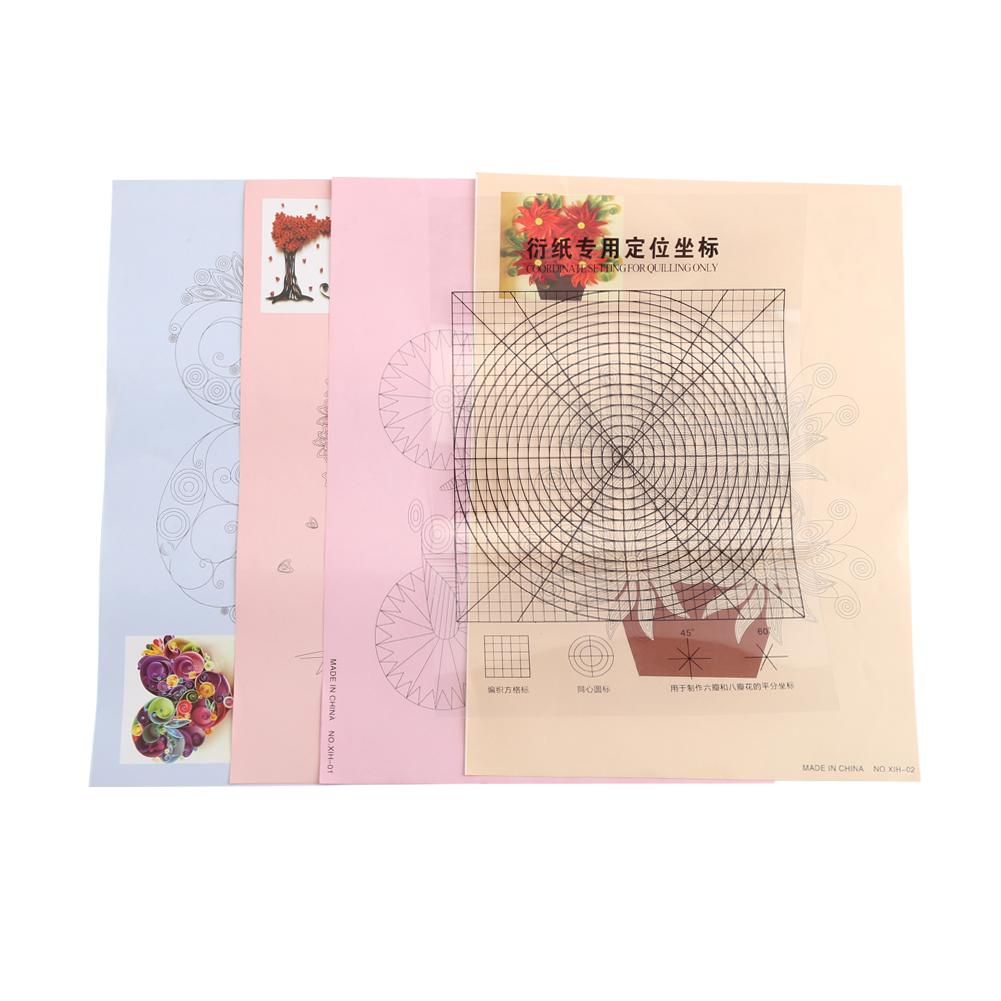 8Pcs 16 Pattern DIY Release Drawing Locating Paper Quilling Tool Craft Decoration Set