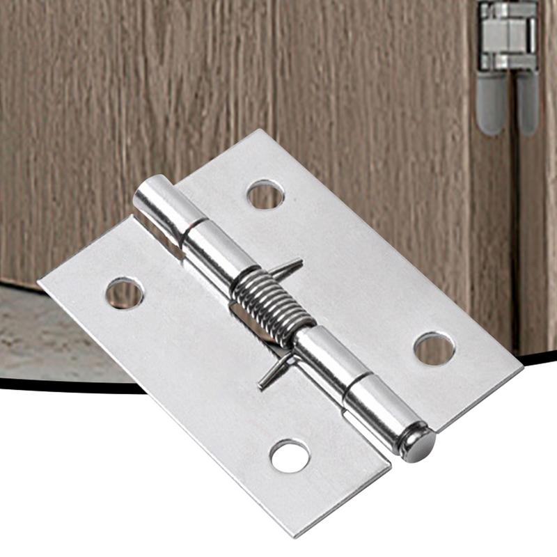 1pc Spring Hinges Stainless Steel Self Closing Spring Door Internal Hinge DIY Hardware Cabinet Door Closer Automatic Return Hing