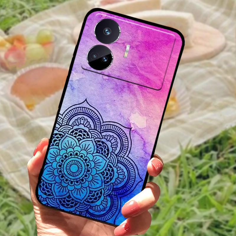 For Realme GT Neo 5 SE Case Popular Picture Black Silicone Soft Back Cover Case For Realme GT Neo 5 SE 5SE Phone Cover Funda