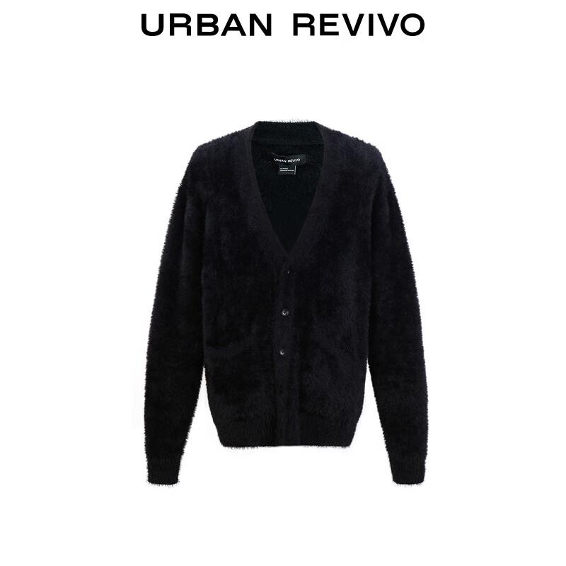 UR Men's V-Neck Plush Knit Cardigan