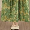 New Spring Summer Vintage Floral Print Maxi Dress Loose Oversize Long Sleeve for Women Plus Size