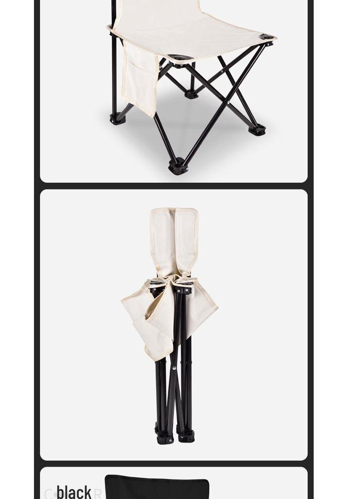 Portable Extra Thick Folding Camping Chair with Backrest for Outdoor Use