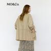 MO&Co. Women's Loose Fit Cotton Turn-down Collar Jacket