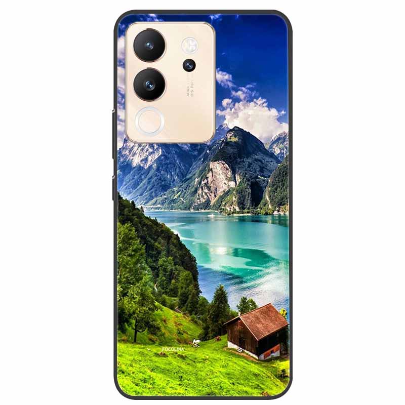 For Vivo V30 Lite Case 6.67'' Silicone Painted Soft TPU Protective Cover for Vivo V 30 Lite 5G Phone Cases V30Lite V2314 Cartoon