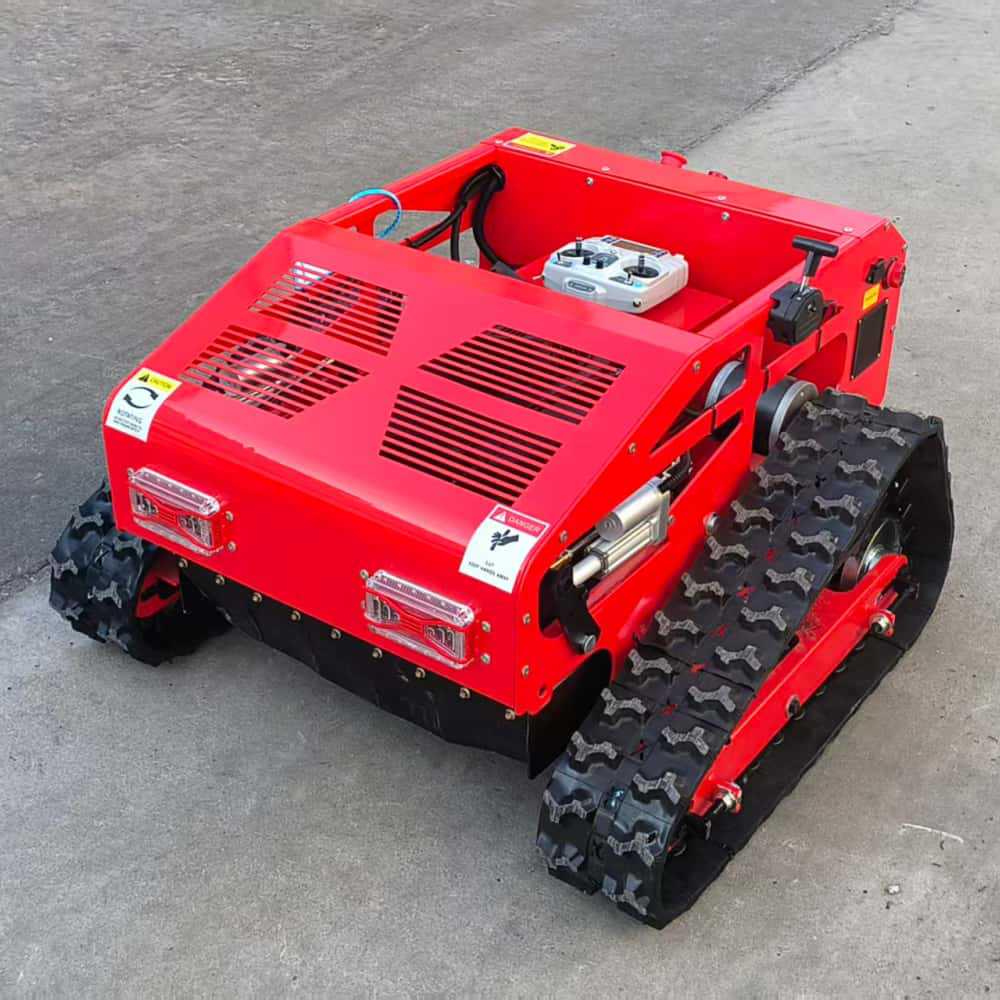 New Zealand Tracked Self-Propelled Remote Control Lawn Mower: Four-Wheel Automatic Grass Cutter and Shredder