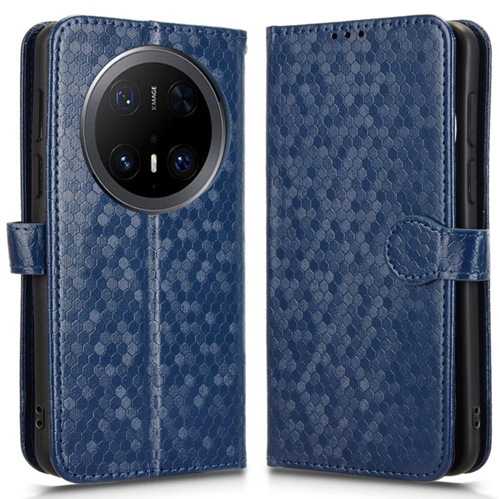 For Huawei Mate 70 Pro+/70 Pro Wallet Case Dot Pattern Imprint PU Leather Phone Cover