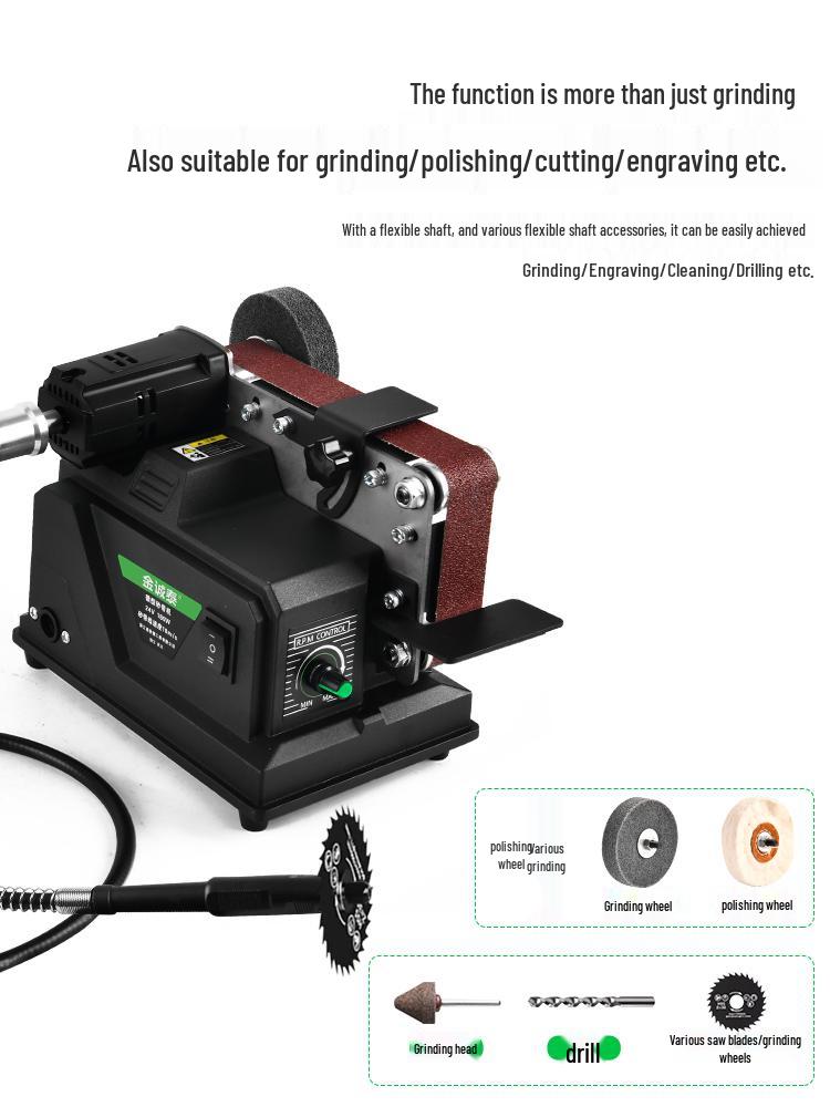 Automatic Micro Mini Belt Sander & Knife Sharpener - Industrial-Grade Polishing Machine