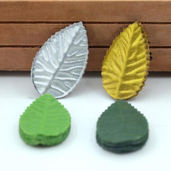 100Pcs Fake Leaf Realistic Vivid Fadeless DIY Fresh-keeping Xma Style Simulation Leaf Home Decor