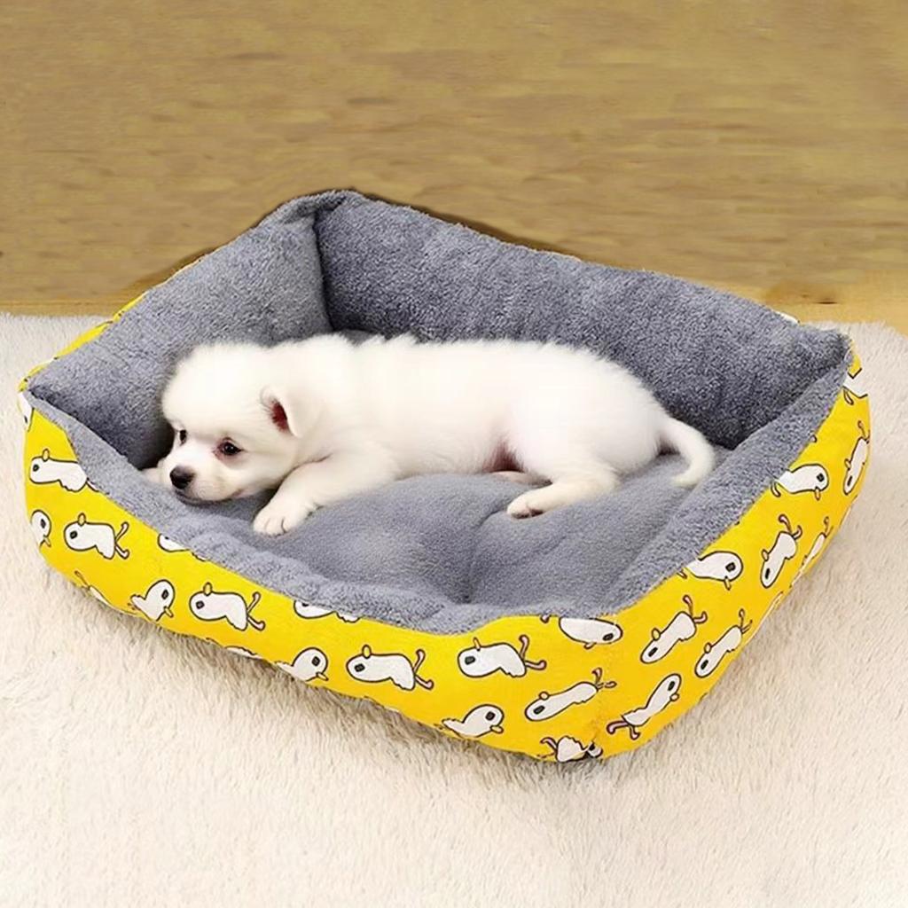 All Seasons Large Dog Bed for Bichon Frise Soft Cat Sleeping Bed Non-slip Sofa Dog Pad Big Space Beds for Dogs Chihuahua Cats
