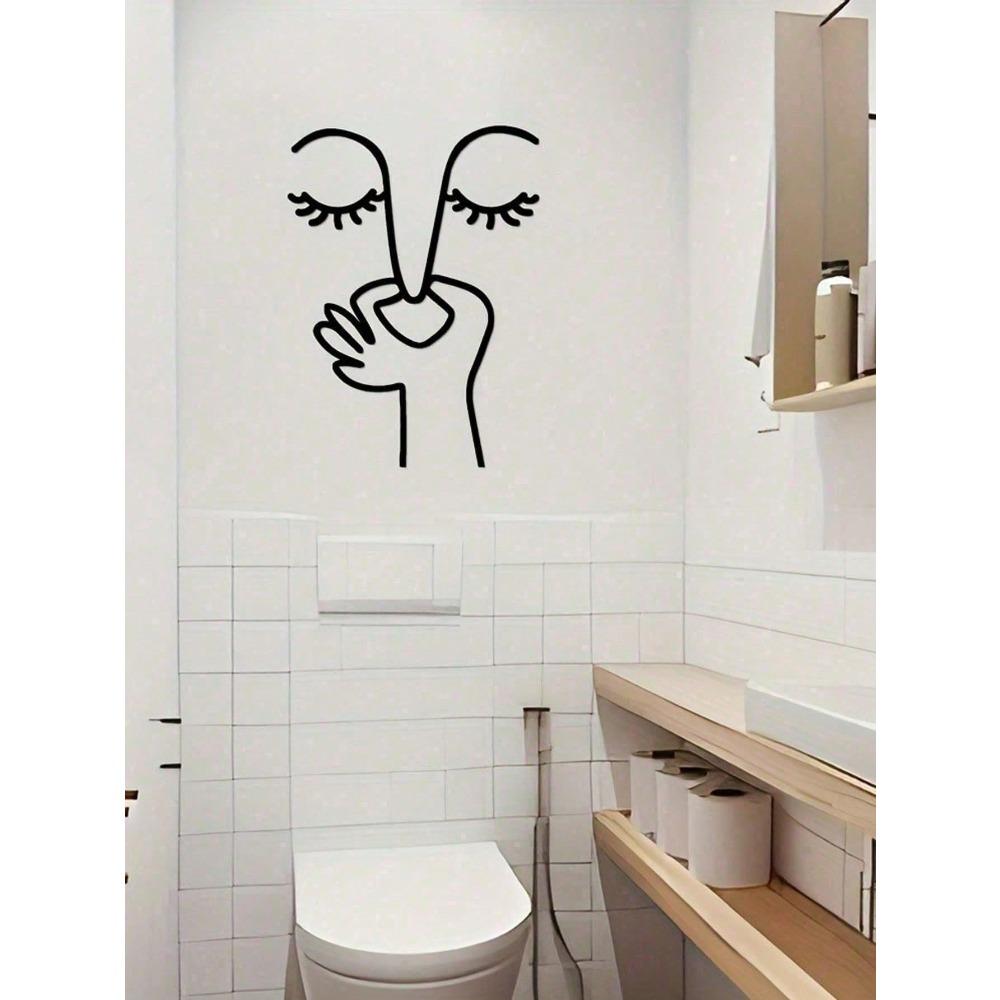 Funny Bathroom Sign Minimalist Toilet Wall Art Modern Powder Room Decor Housewarming Gift Trending Viral Bathroom Accessory