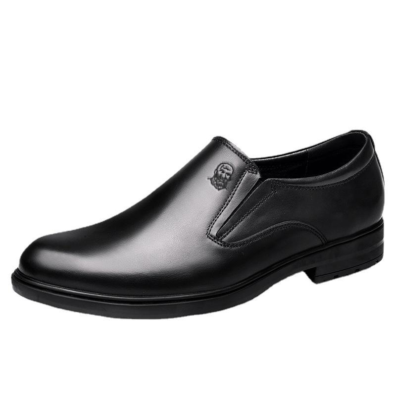Leather Shoes Men's Genuine Leather First Layer Cowhide Business Dress Men's Shoes Soft Leather Soft Sole Casual Leather Shoes Pure Handmade Shoes