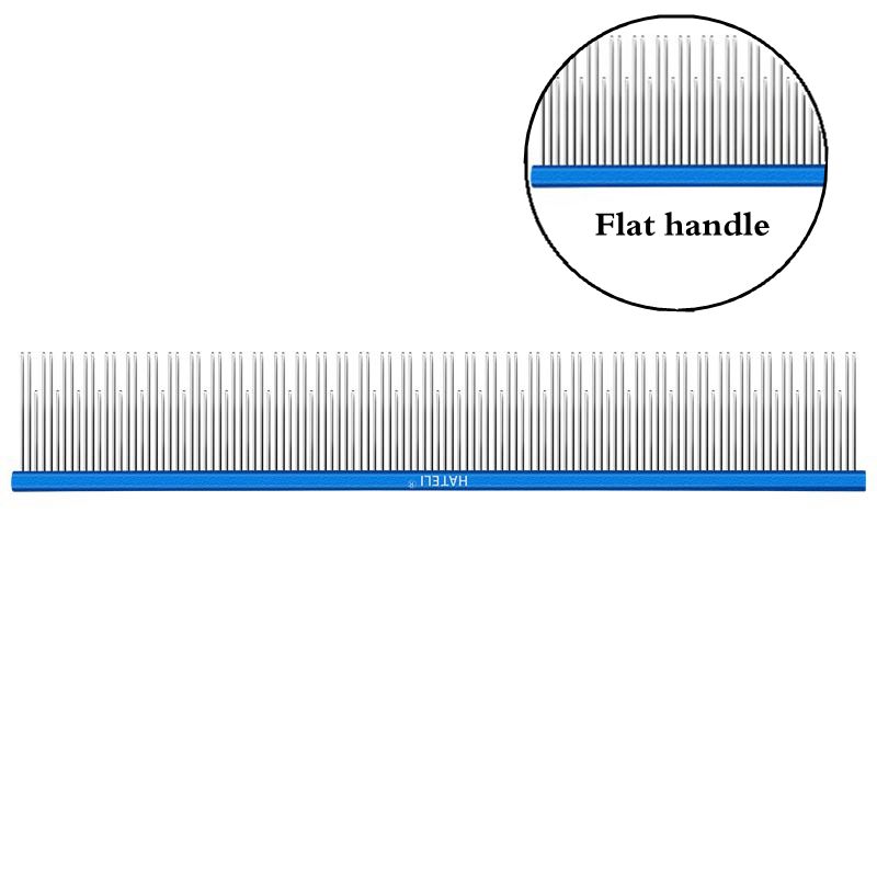 22cm Metal Pet Comb Cat Dog Hair Grooming Stainless Steel Comb Removes Loose Hair Tangles Professional Dog Grooming Supplies