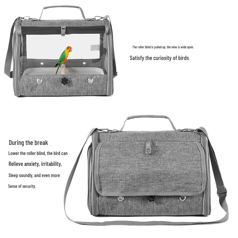 Transparent Outdoor Bird Carrier for Parrots, Cockatiels, Pigeons & Small Pets