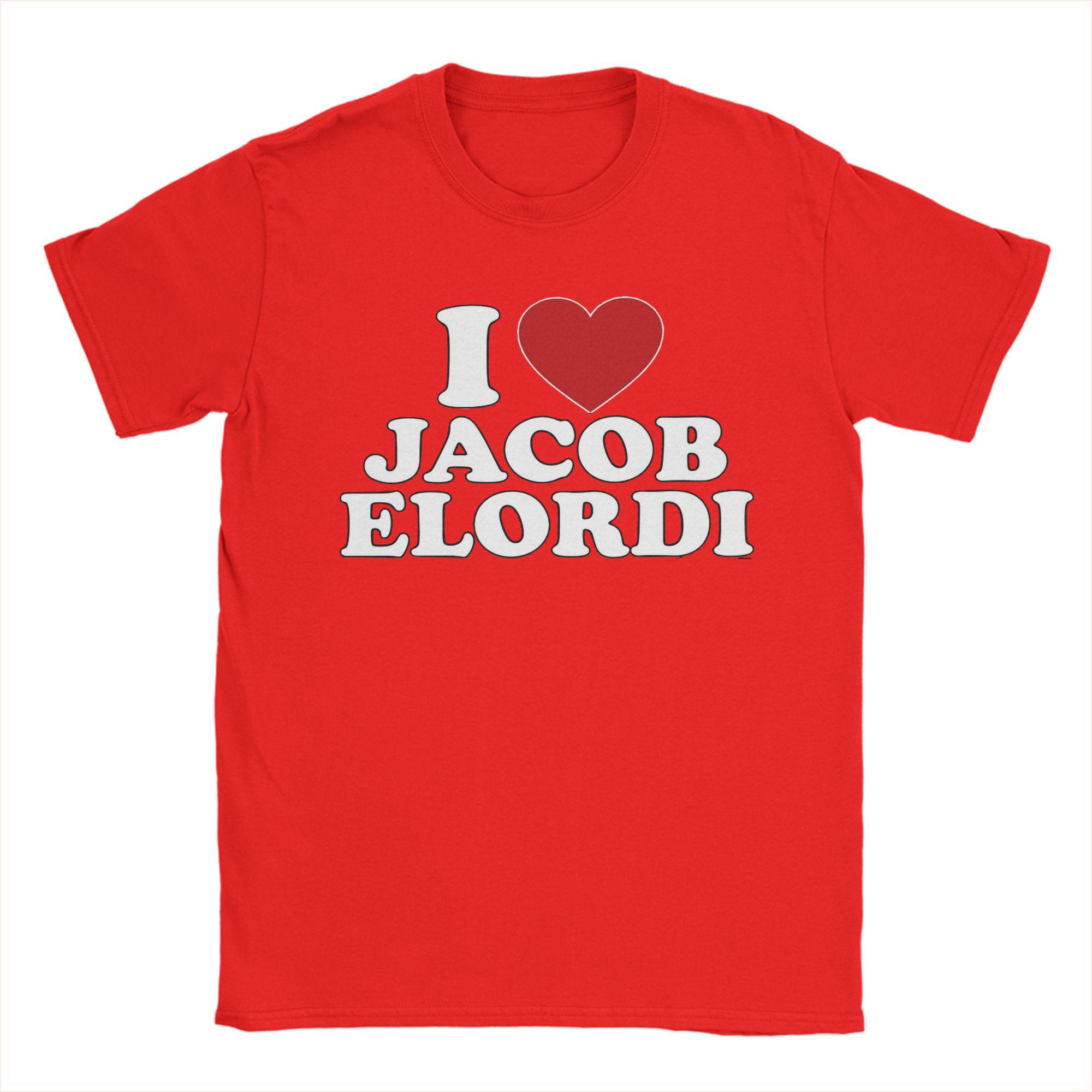 

I Love Jacob Elordi Unisex s T Shirt Vintage Tees Short Sleeve Round Neck TShirt Cotton Printing Clothing M