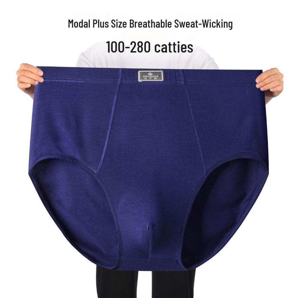 Pánské trojúhelníkové slipy z modalu s vysokým pasem - Prodyšné, volný střih pro střední věk a starší