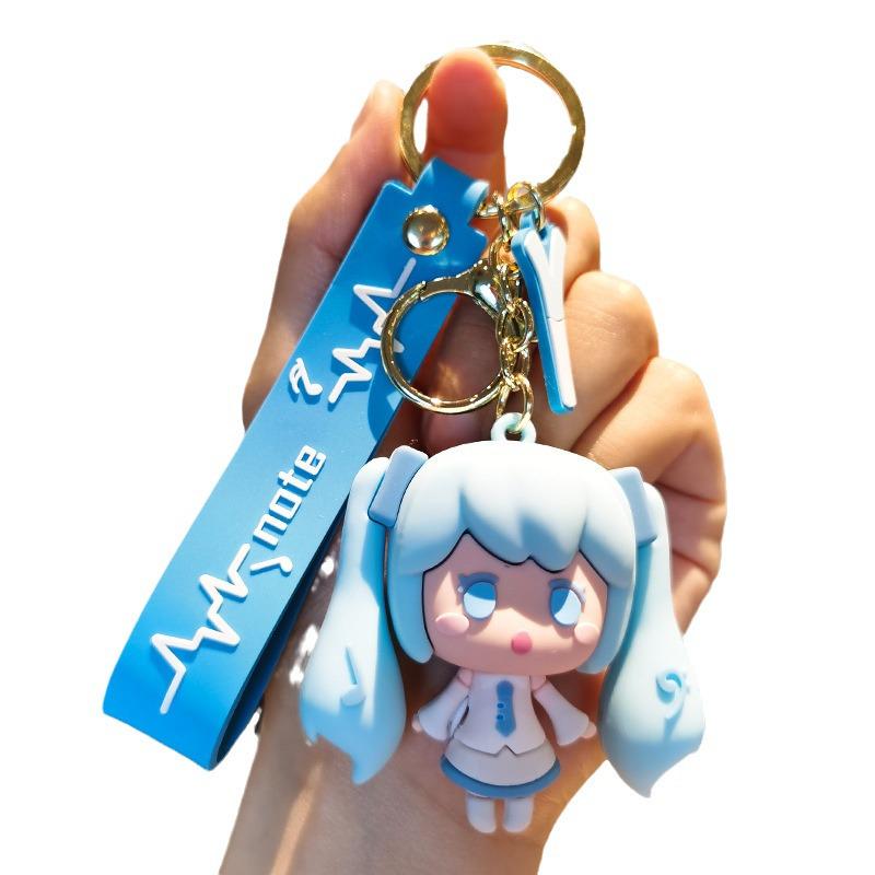 Cartoon Hatsune Miku Keychain Pendant - Cute Couple Bag Charm Keyring