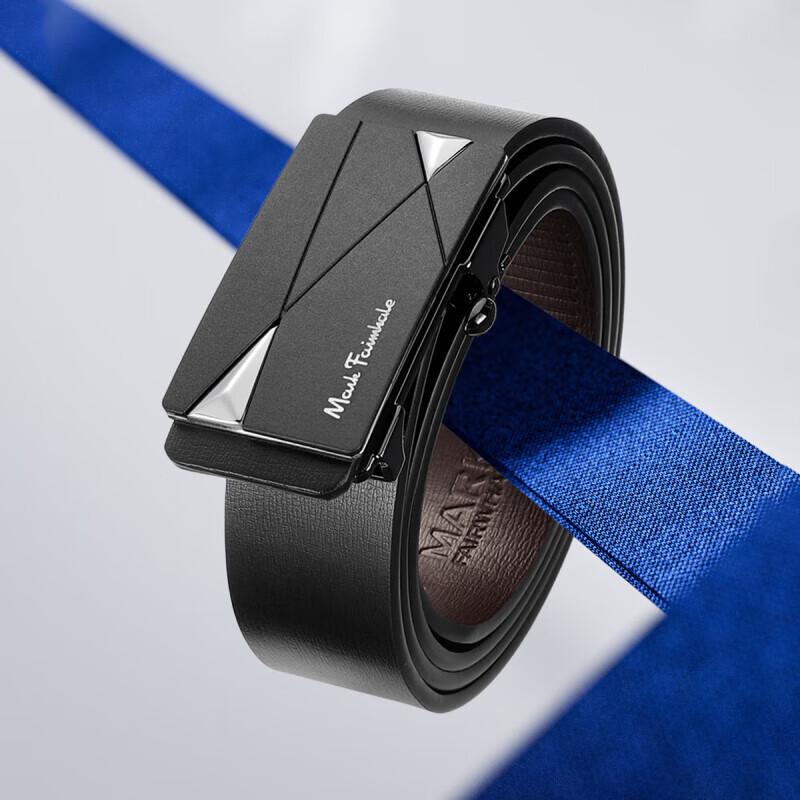 MARK FAIRWHALE Men s Automatic Buckle Business Casual Leather Belt 130cm