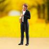 Resin Miniature Figures of Violin Players in 1/64 Scale Ideal for Long Term Decors and Artistic Projects