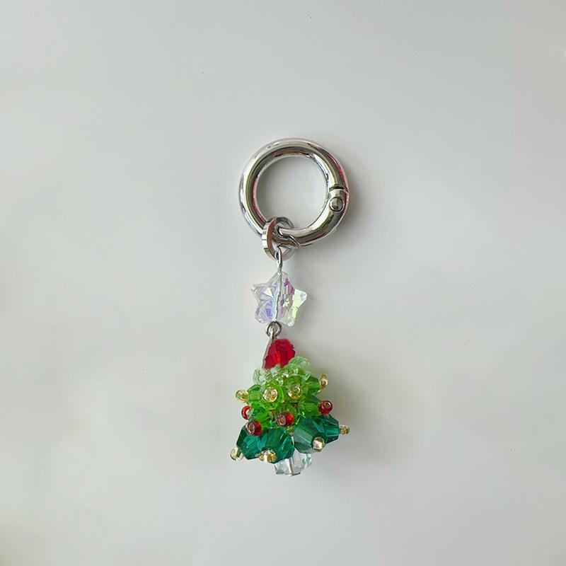 Christmas Tree Phone Chain Necklace Lanyard Anti-Lost Hanging Rope Bag Decor Pendant Christmas Gifts