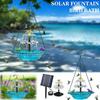 Solar Cascade Hanging Bird Bath Fountain, Solar Water Pump Three-Tiered Bird Bath Tub , Hanging Hook for Garden Patio Wildlife