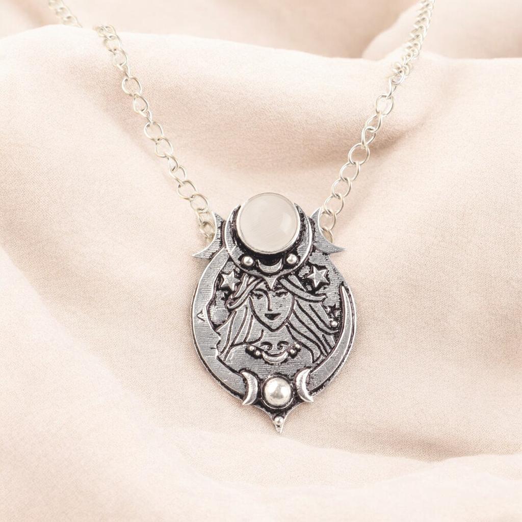 Natural White Selenite Gemstone Designer 925 Solid Silver Necklace Pendant 1.63" CP-22-32