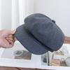 Autumn and winter high-grade retro thick cotton face small octagonal hat British style basic versatile painter hat newsboy hat tide