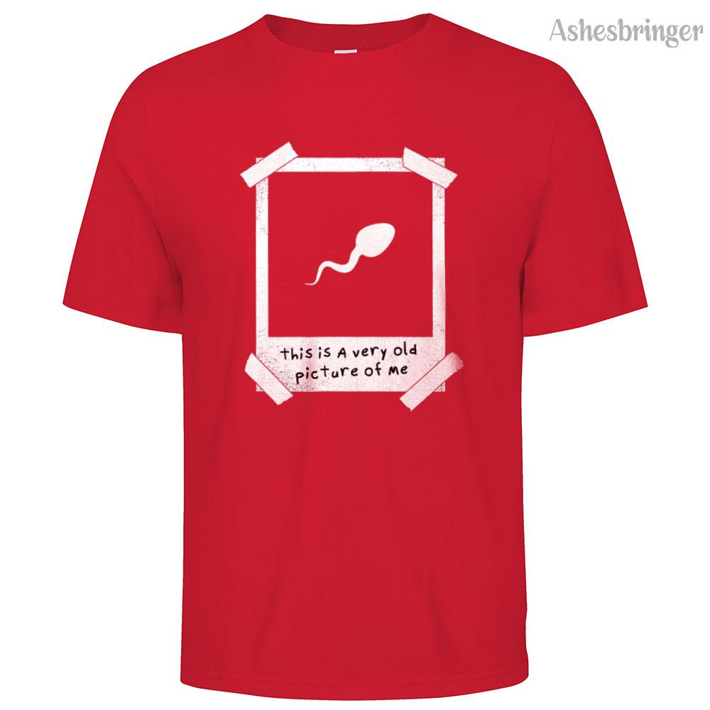 Mens Cotton This Is A Very Old Picture Of Me Graphic Funny T Shirt Street Casual Style Tee for Men and Women