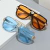 High Quality Retro High End Designer Style Edgy Punk Trendy Oversized Aviator Female For Both Male Sun Glasses