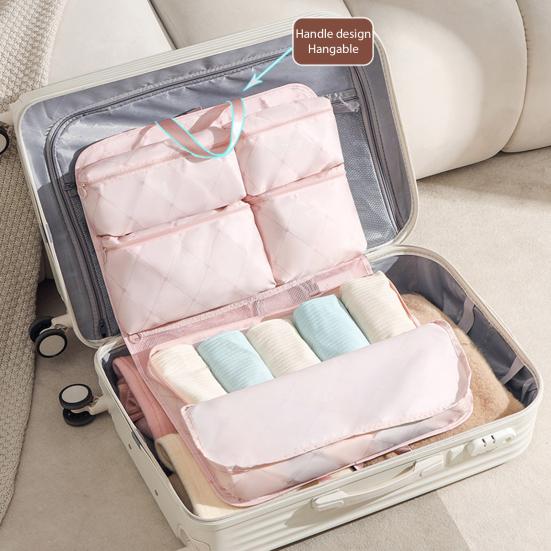 Travel Organizer Bag Large Capacity Foldable Storage Pouch with Multiple