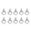 10pcs M6 Stainless Steel Lifting Eye Ring Bolts Screw Fastener Nuts Shoulder Eye Bolt