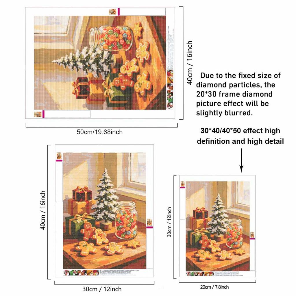 5D Diamantmalerei Set Weihnachtsbaum Feiertagsdekoration Vollbohrer Leinwandkunst DIY Strassstein Handwerk für Schlafzimmer Wohnzimmer Wanddekoration