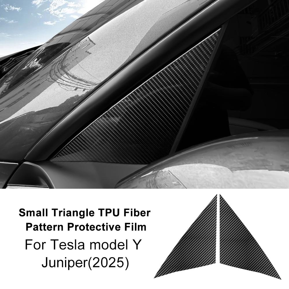 Carbon Fiber Pattern PPF Car Paint Protection Film Trim for Tesla Model Y Juniper 2025-up Protective B-pillar Trunk light Film