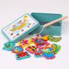 Montessori Wooden Magnetic Fishing Game Magnet Fish Catching Puzzle Educational Toys For Children Motor Skill Training Toy