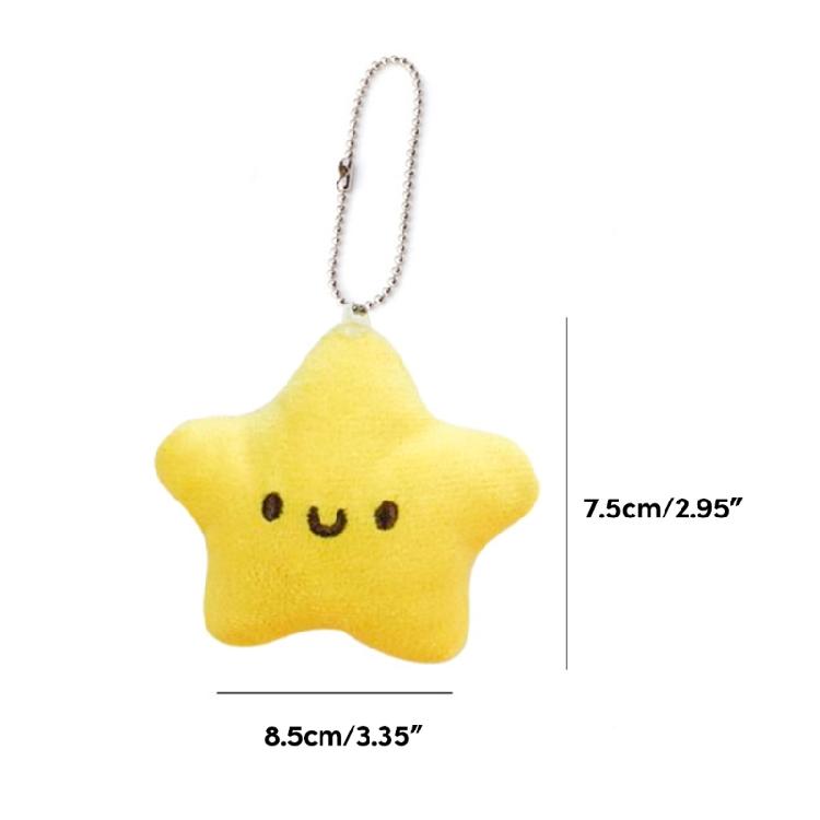 Squeak Doll Stuffed Toy Keychain Backpack Purse Star Pendant Plush Toy