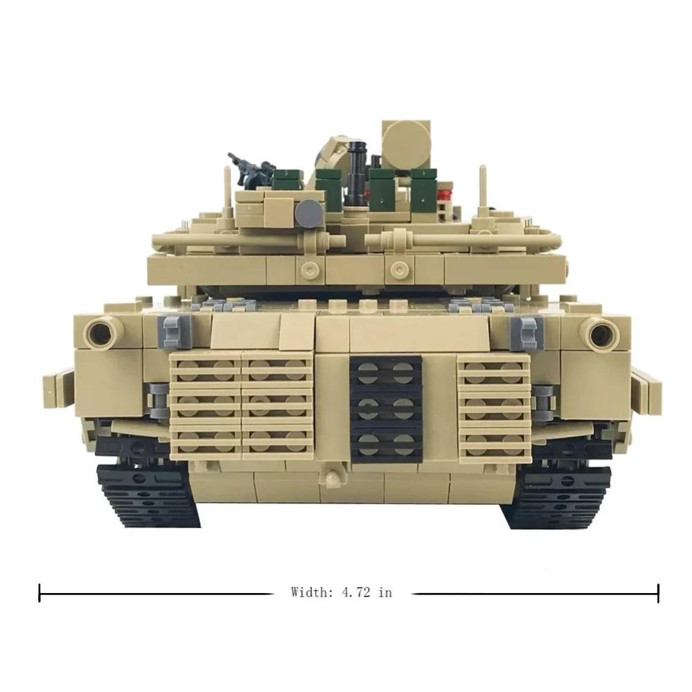 2 in 1 Transforming Track Hummer 1/28 M1A2 ABRAMS MBT Tank Model Military Army World War Building Blocks Bricks Kids Toys