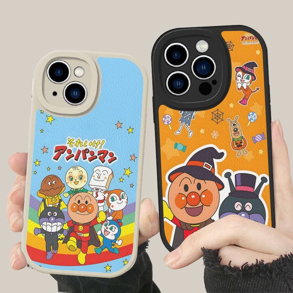Fashion Anpanman Phone Case Hard Leather For iPhone 16 15 14 13 12 Mini 11 14 Pro Max Xs X Xr 7 8 Plus Fundas