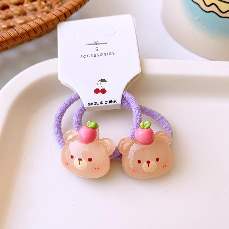 2pcs Elastic Hair Bands for Baby Girls Candy Color Hair Ring Hair Rope Children Headwear Kids Toddler Accessories