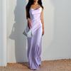 Suspender sexy backless satin dress dress women ins European and American style new temperament dress