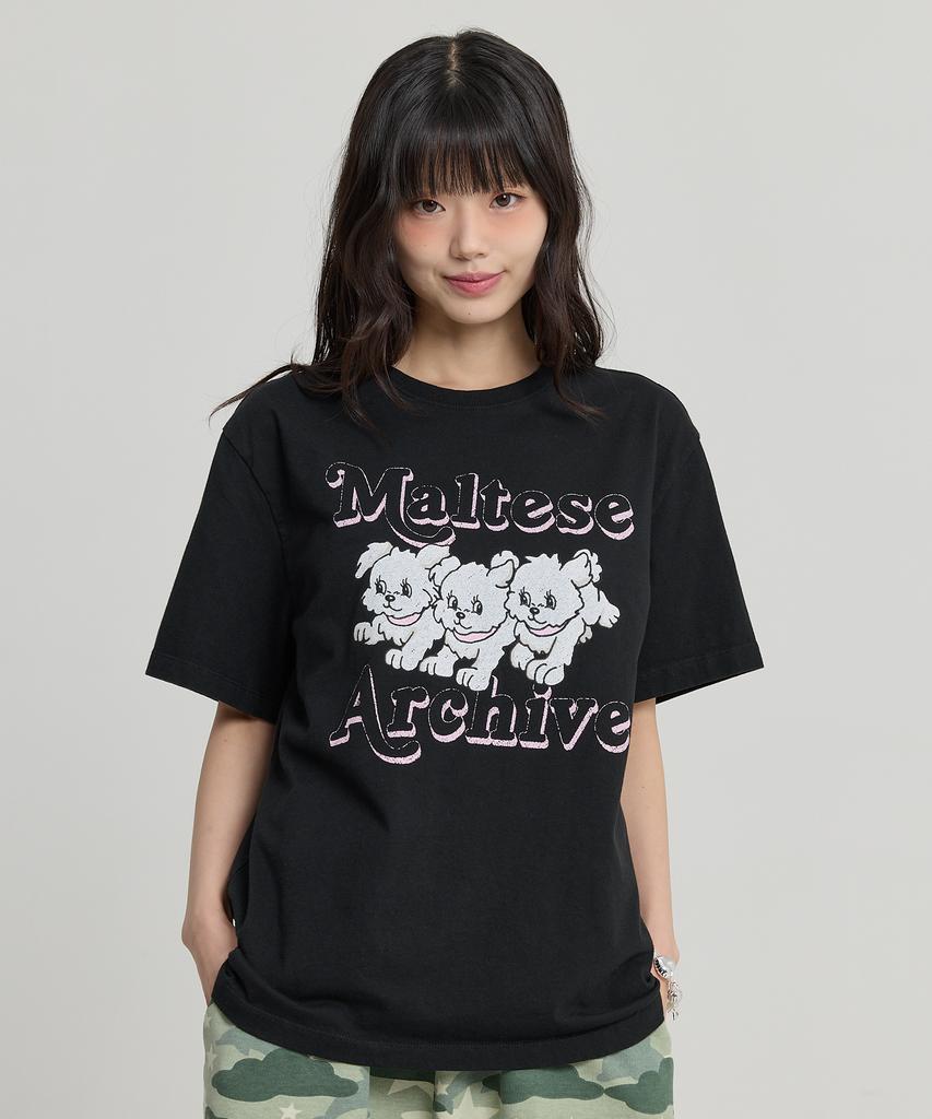 WAIKEI Maltese Archive Short Sleeve T-Shirt Ver.2 Black