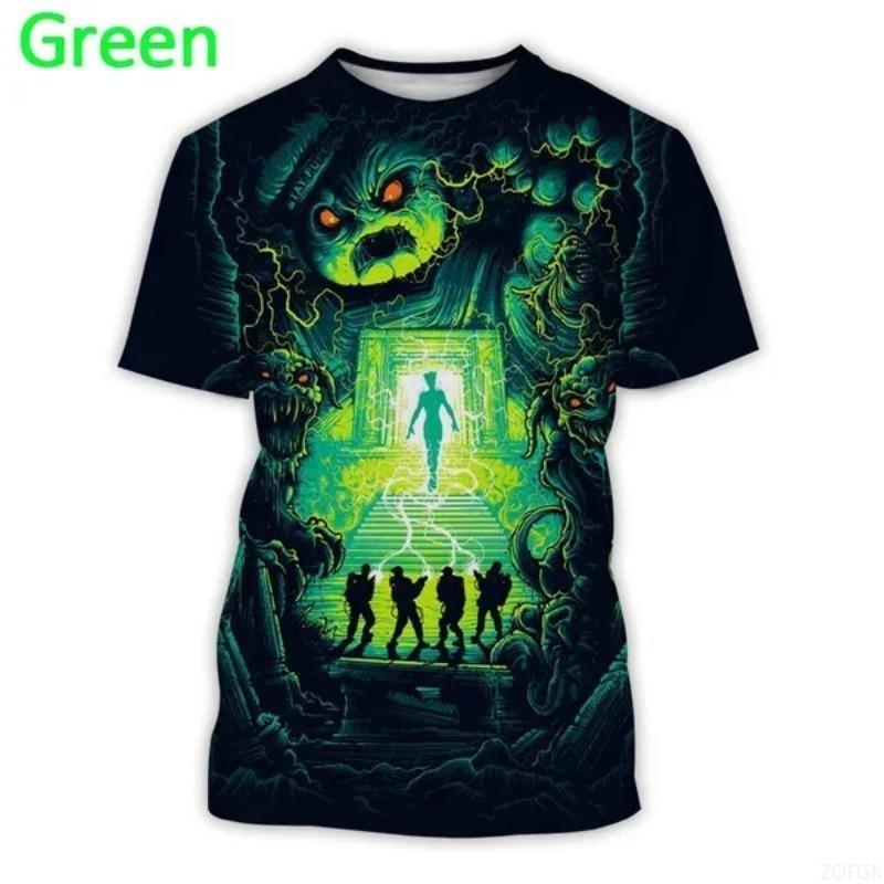 Ghostbusters 3D Print T-shirt Personality Hip Hop Men and Women Casual Round Neck Fun T-shirt Men's Sports Short Sleeve Tops