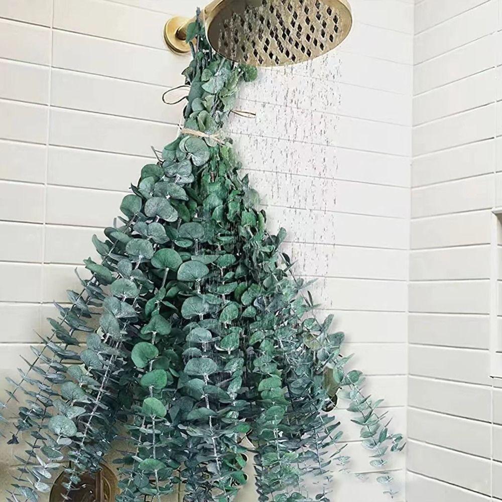 10 Pcs Real Leaves Hanging Dried Eucalyptus Large Preserved Eucalyptus Stems  Shower Hanging