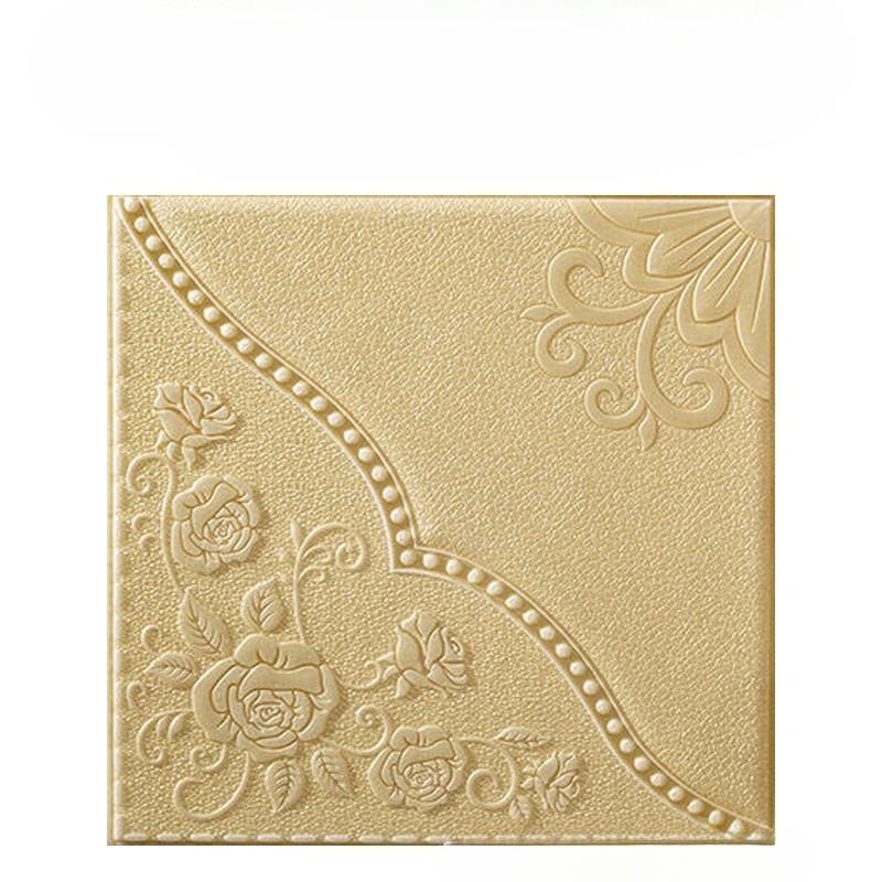 3D Floral Pattern Wall Tile Stickers, Self-Adhesive Ceiling Stickers, Easy to Apply and Remove,  for Kitchen Living Room Bathroom Hallway