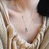 Sterling Silver Bow Necklace: Fashionable S925 High-End Clavicle Chain