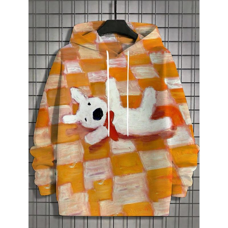 Autumn and Winter New Men's 3D Full Body Print Japanese Black Cat Hoodie Unisex Casual Fashion Men's Hoodie Street Men's Tops