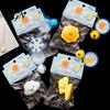 Squeeze Toy with Bell Ball Chain Cartoon Weather Stress Relief Slow Healing Rising Star Moon Snowflake Cloud Sensory Fidget Decompression Gadget