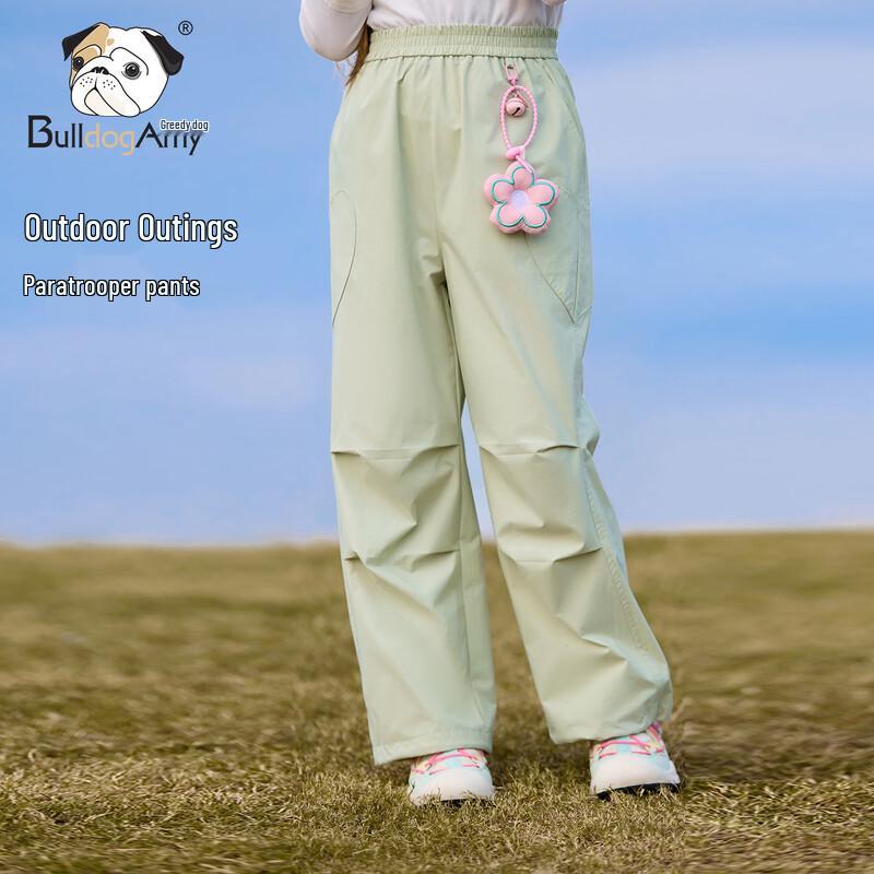 CHANZUIGOU Girls  Waterproof Lightweight Heart-Pattern Cargo Pants 130 cm