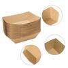 50Pcs 16oz Paper Food Boat Trays Reusable Kraft Paper Pet Food Bowl for French Fries Nachos Snack Hot Dog Taco BBQ Popcorn
