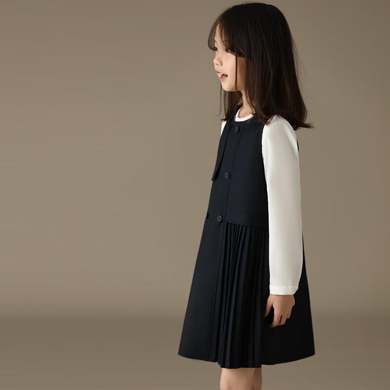Hacikis Girls' Pleated School Uniform Dress